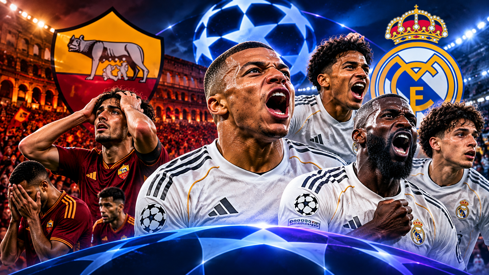 Mené 3-1 à la 83e, le Real Madrid ressuscite à Rome : une remontada complètement folle