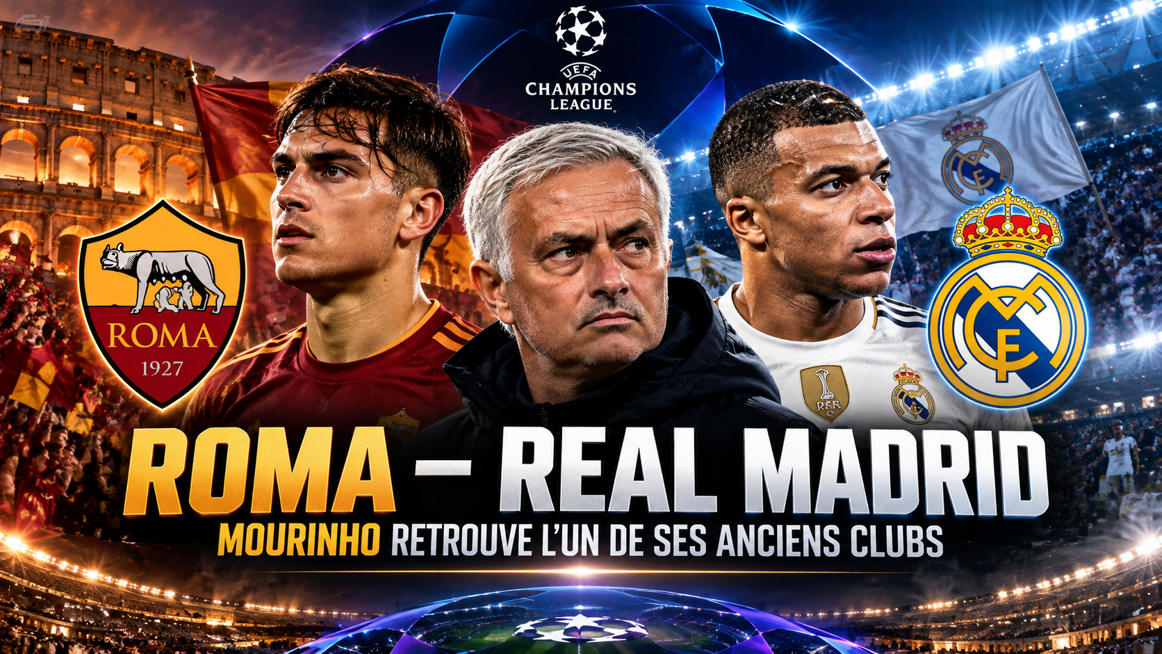 Roma – Real Madrid : Mourinho retrouve l’un de ses anciens clubs à l’Olimpico